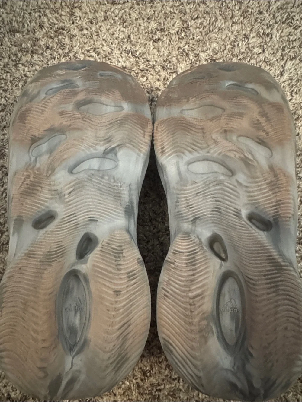 adidas Foam Runner-style Slip-On Clogs in Gray